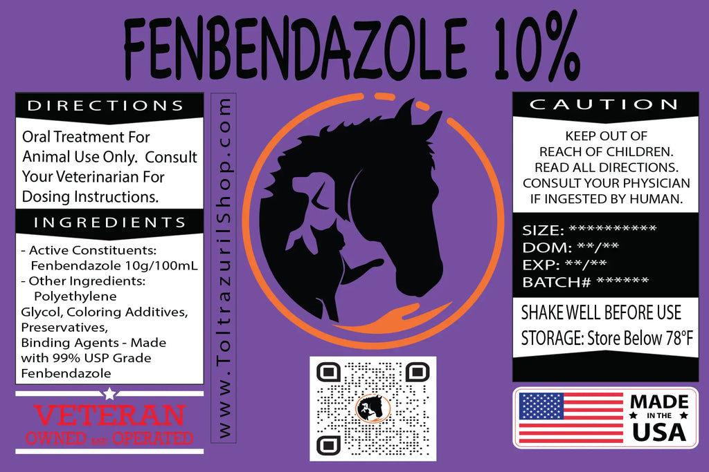 Fen-Ben 10% | Toltrazuril Shop | Bottle Label