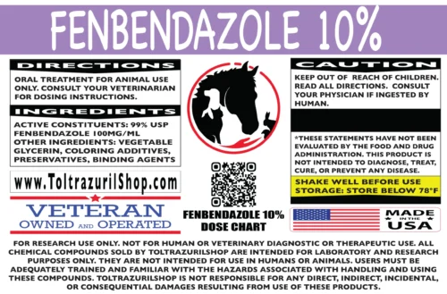 Fenbendazole 10% Label - ToltrazurilShop.com